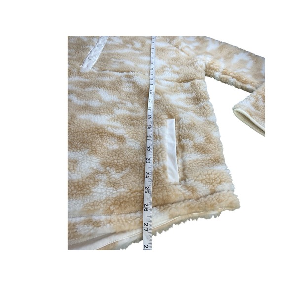 Vineyard Vines fleece Beige Camo Snap 1/4 Sweater Popover Size L - Picture 6 of 9